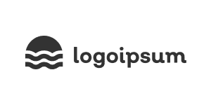 logoipsum logo, featuring a minimalist sun rising over three wavy lines.
