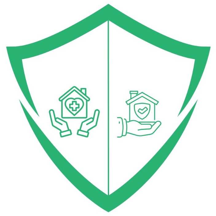 Home care and property protection shield.