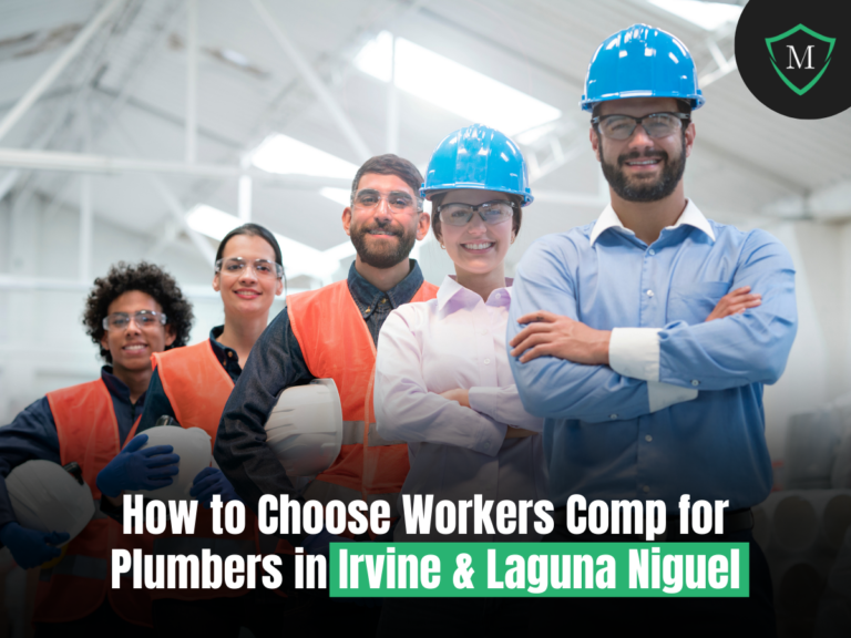 A diverse team of five professional plumbers