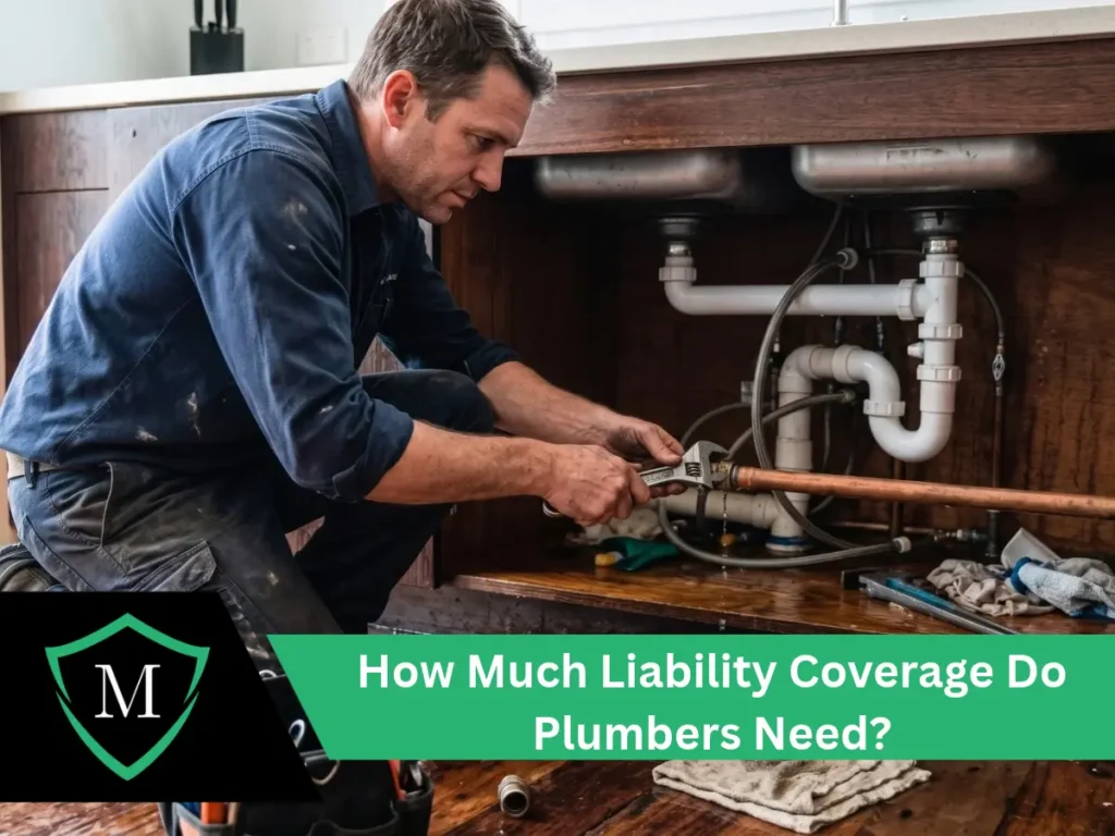 Plumber repairing kitchen sink pipe with wrench.